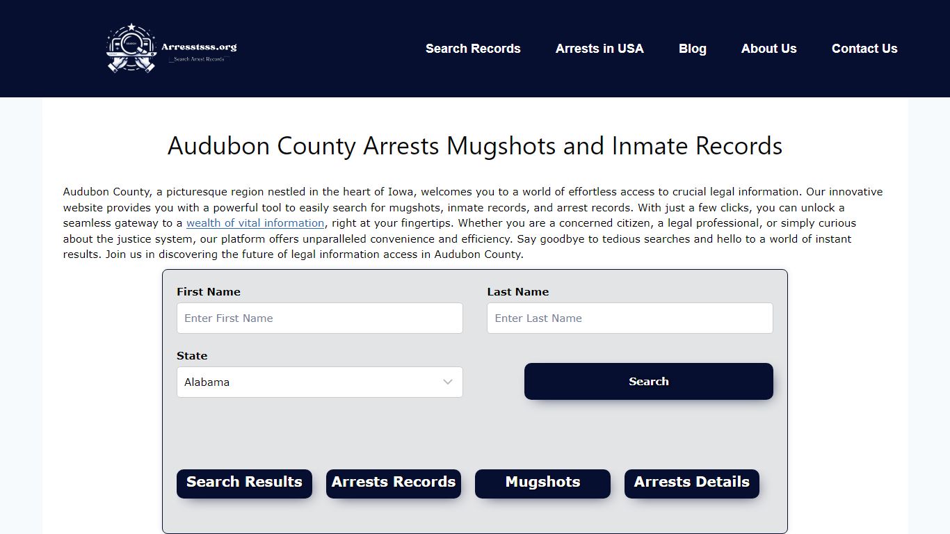 Audubon County Arrests Mugshots and Inmate Records