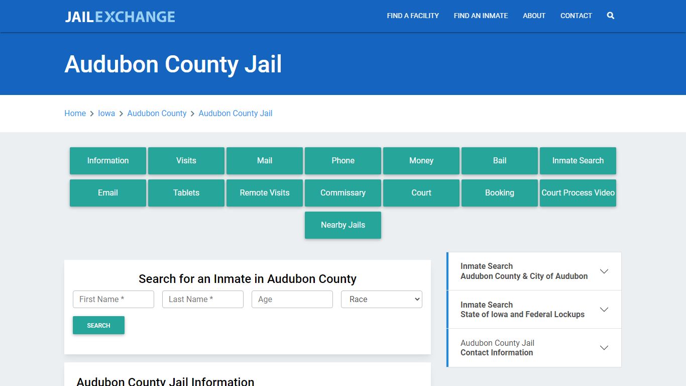 Audubon County Jail Roster Lookup, IA, Inmate Search